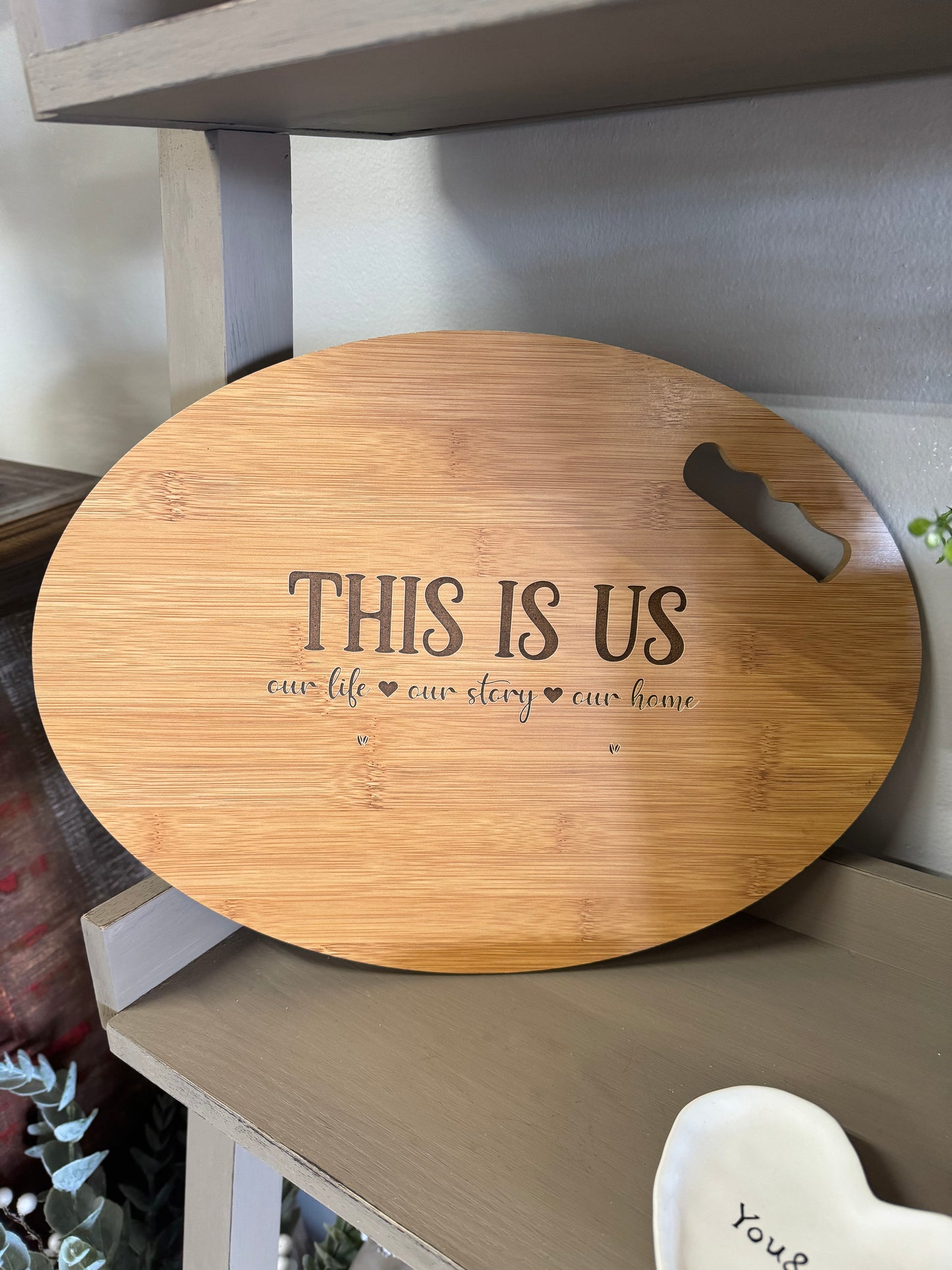 This Is Us charcuterie board/hanger