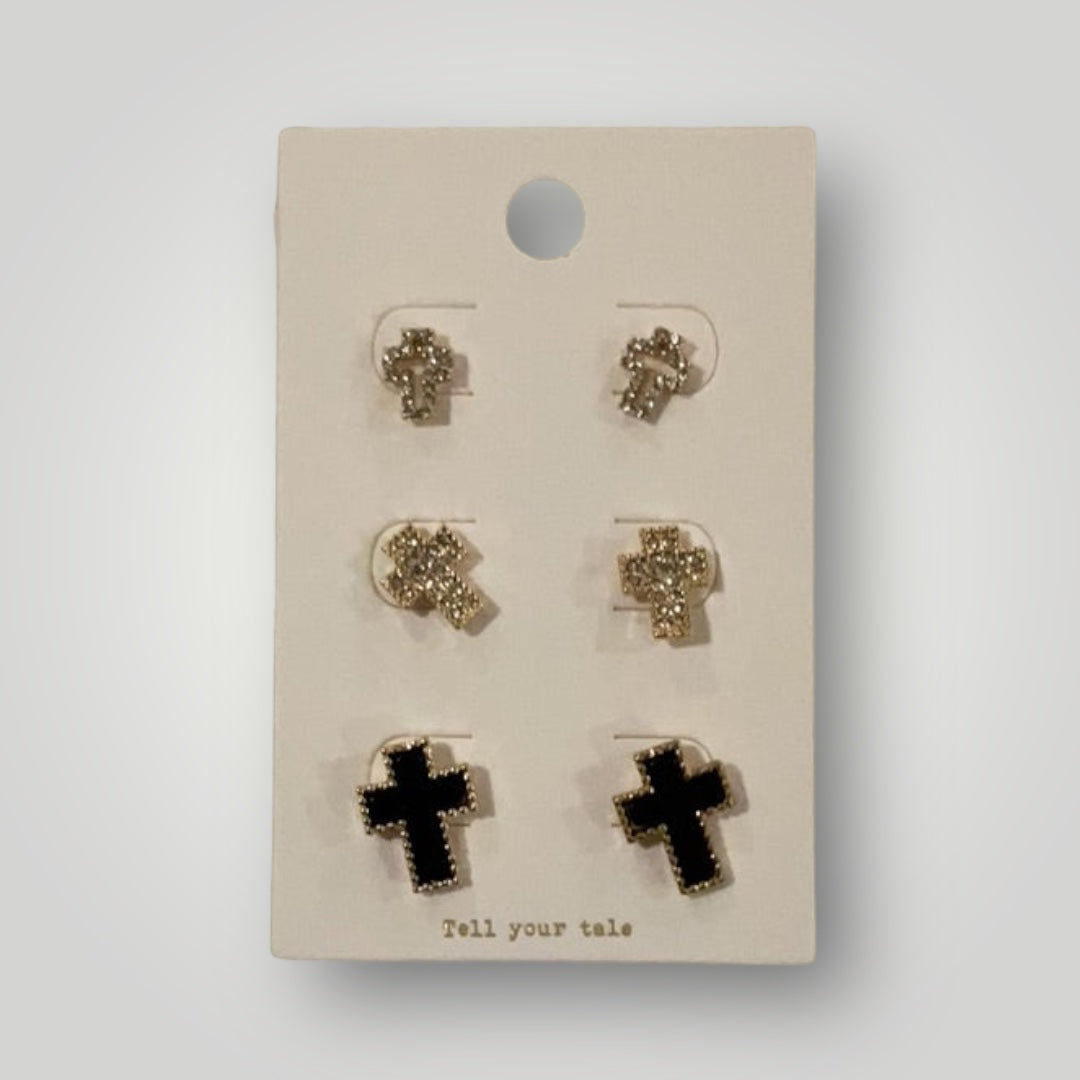Cross earring set