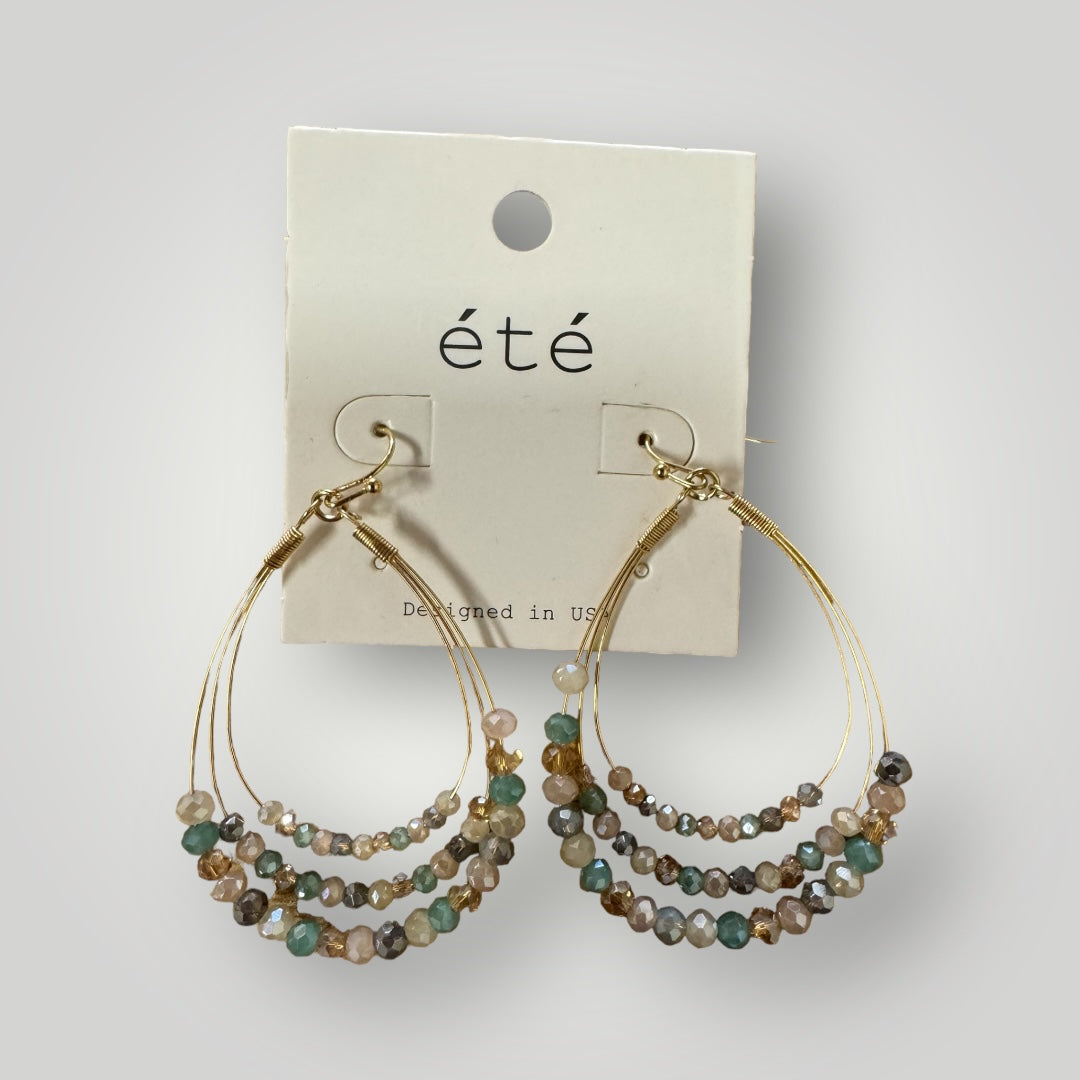 Crystal beaded hoops