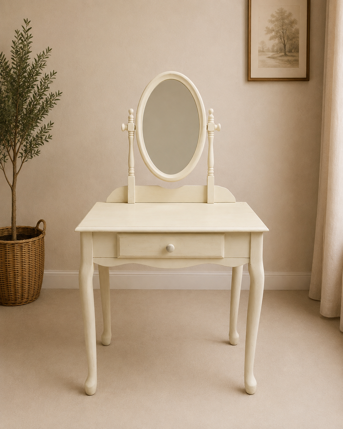 Vanity with mirror