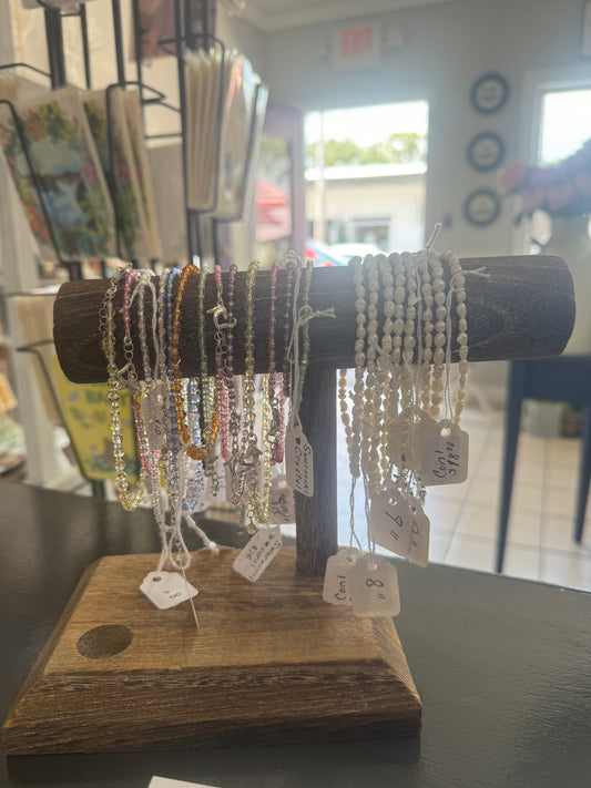 Locally made anklets