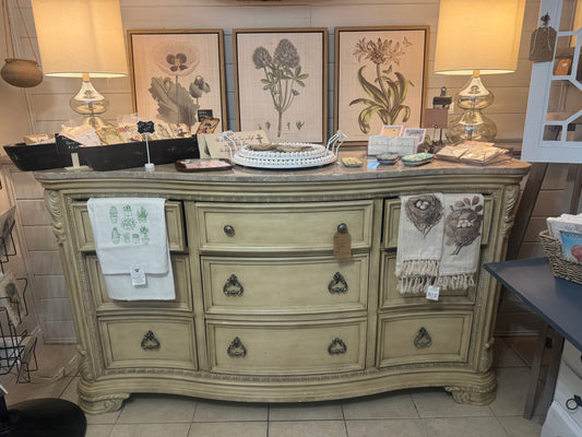 Meet “Lilian” solid wood dresser with Marble top