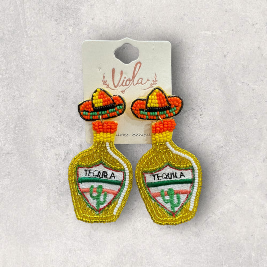 Tequila beaded earrings