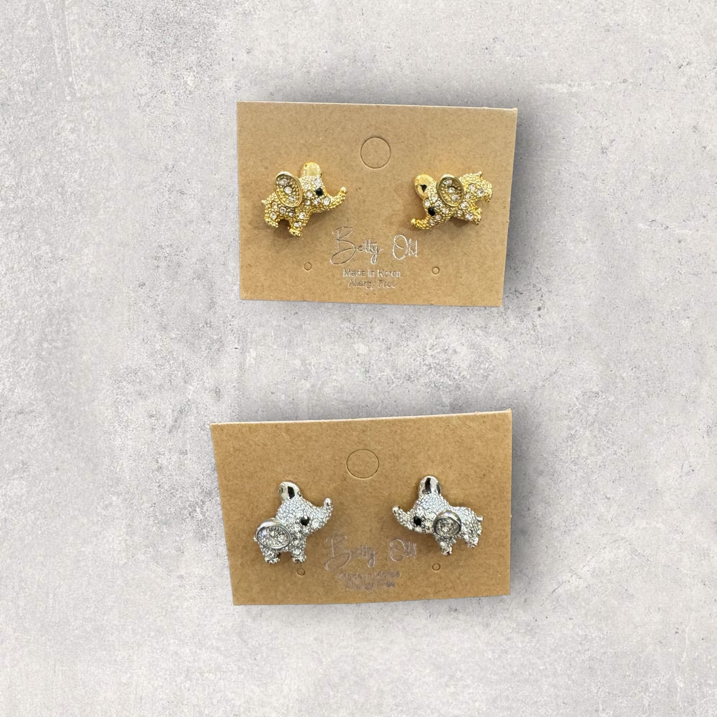 Elephant post earrings