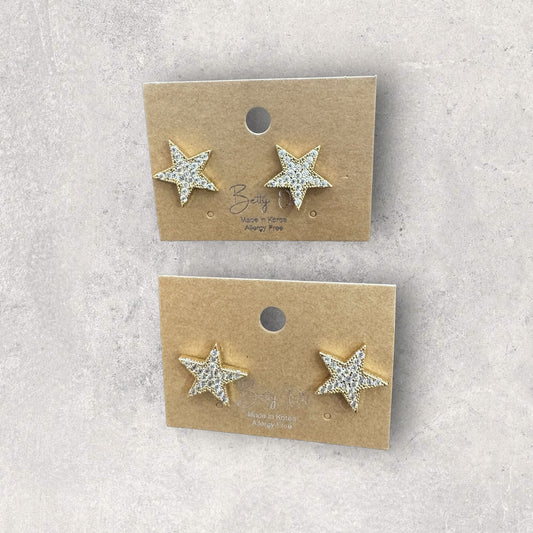 Star post earrings