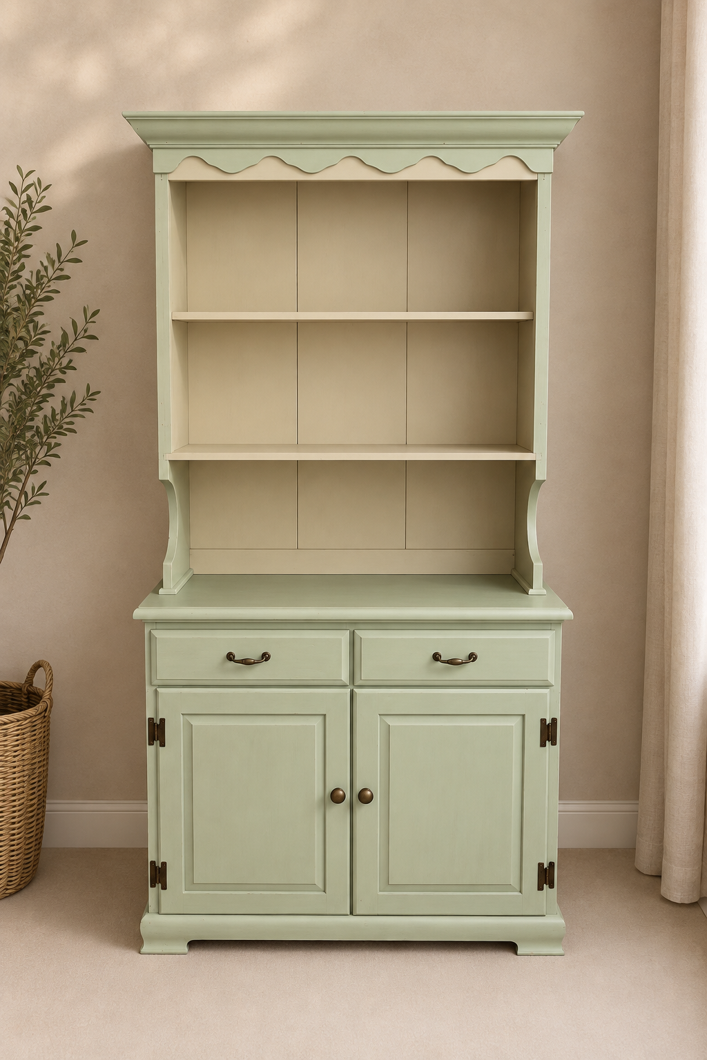 Meet Shirley two piece painted hutch