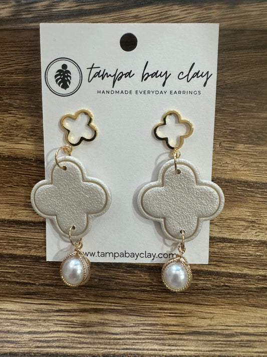 Locally made clay earrings