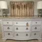 Meet “Lilian” solid wood dresser with Marble top