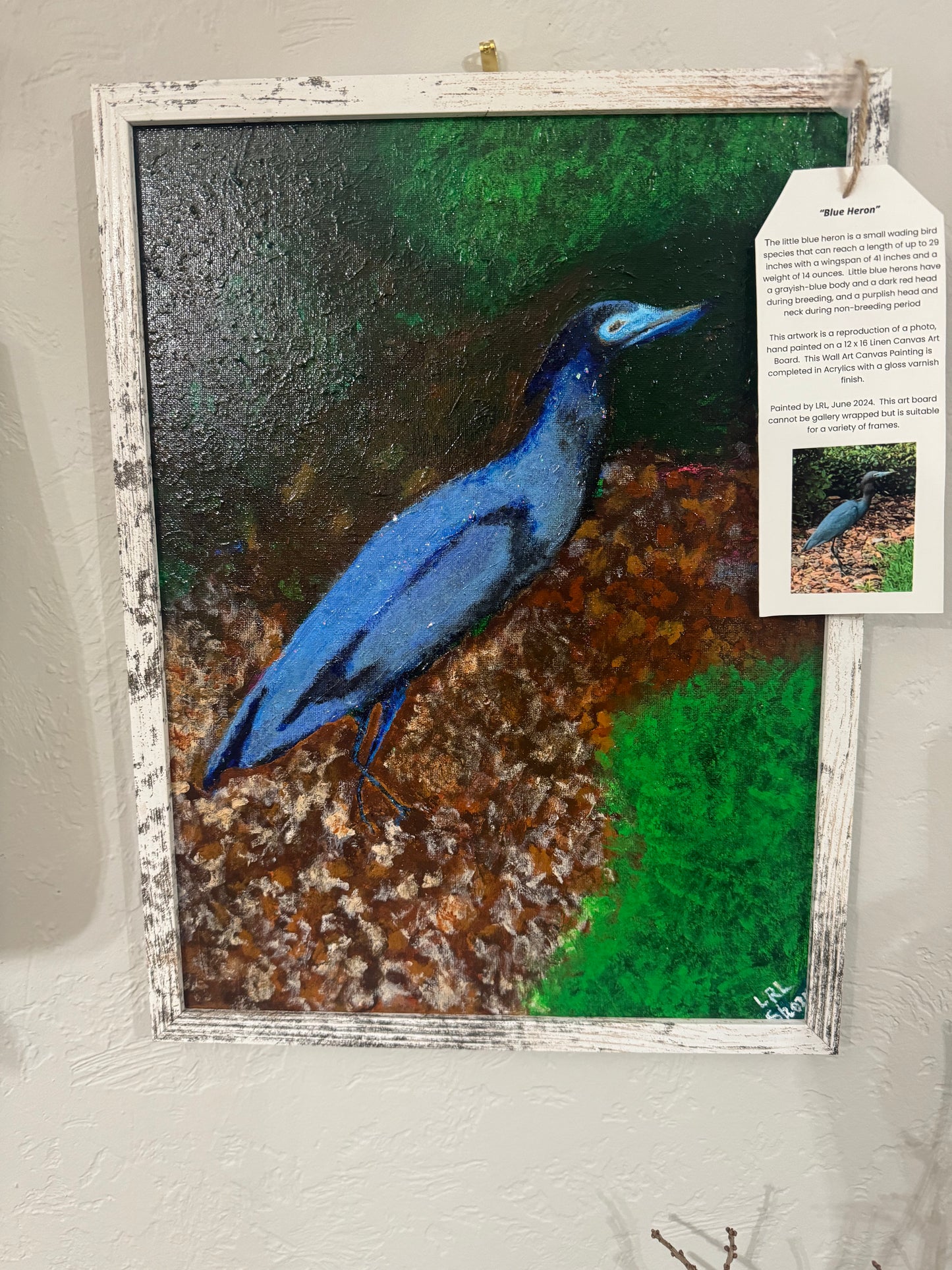 Blue Heron painting