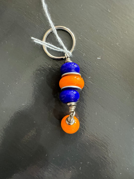 Glass bead keychain