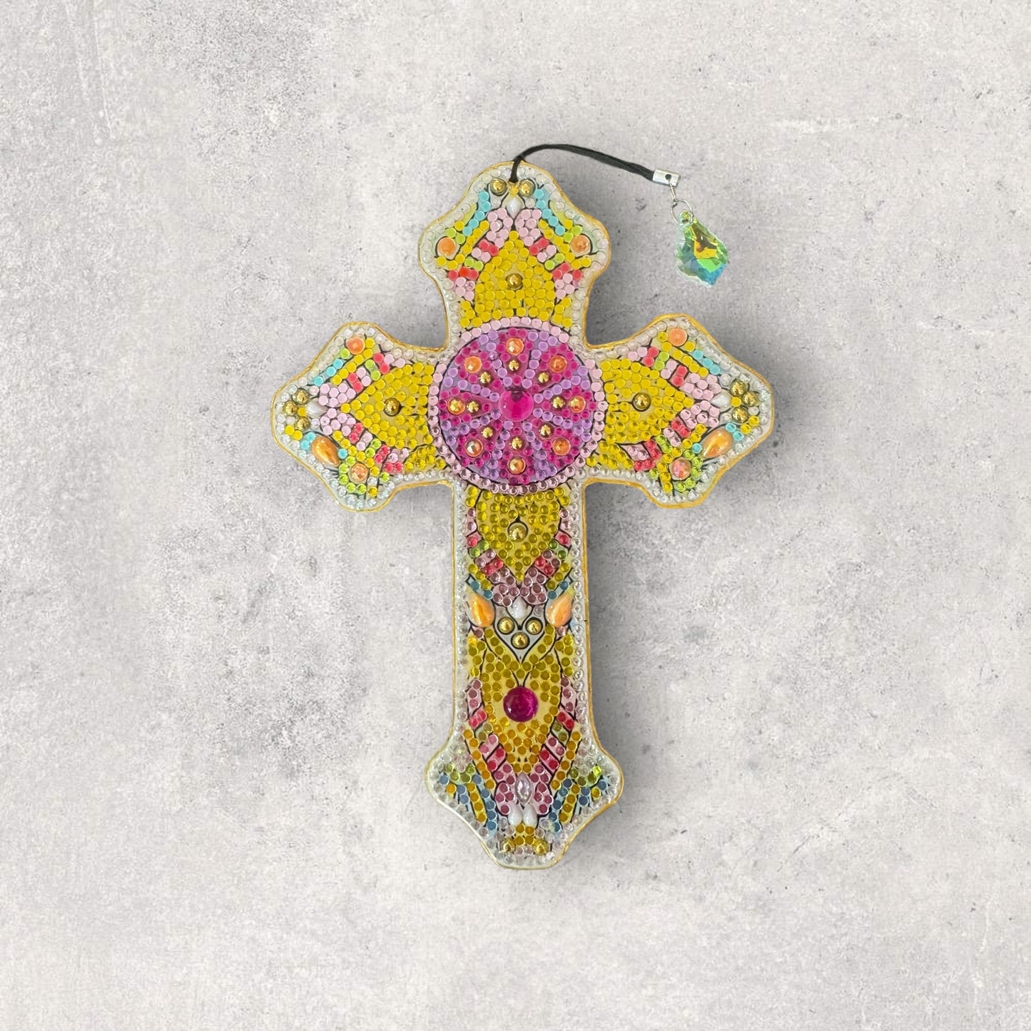 Beaded hanging crosses