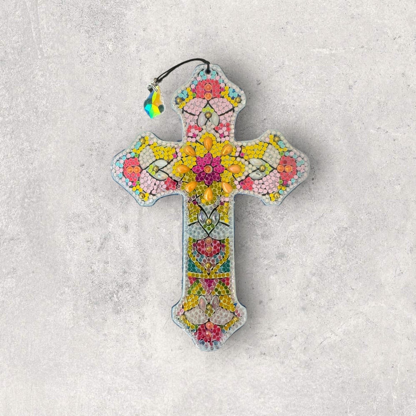 Beaded hanging crosses