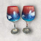 Ocean epoxy wine glasses