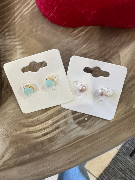 The Gilded Butterfly pearl and gemstone studs