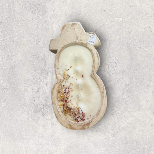 Snowman Dough Bowl candle
