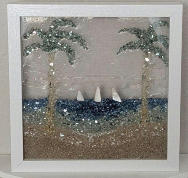 Crushed Glass Epoxy Art Class, Monday March 16th from 6-8pm