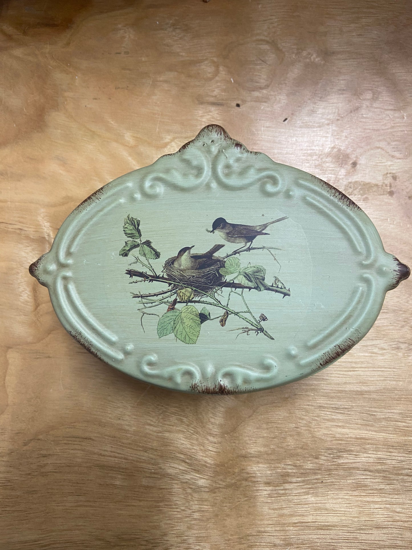 Metal Box with Birds and Nest, 3 Styles