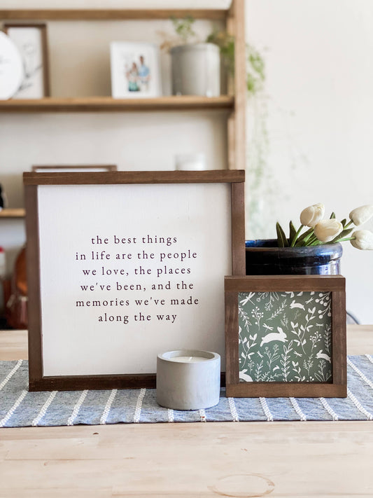 The Best Things In Life | Handmade Wood Sign