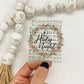 O Holy Night Hymn, Floral Clear, Vinyl Sticker, 3x3 in
