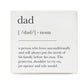 Dad Definition Decorative Wooden Block