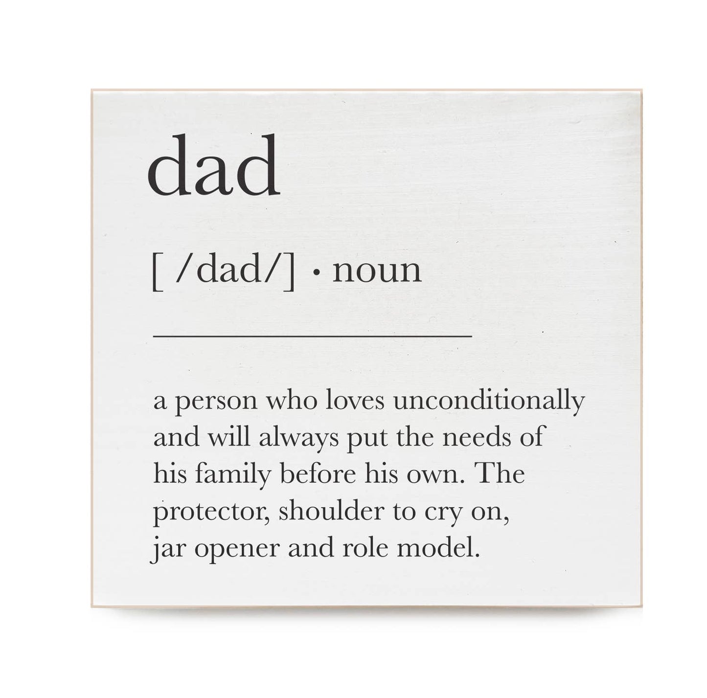 Dad Definition Decorative Wooden Block
