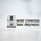 More Espresso Less Depresso, Vinyl Sticker, 3x3 in.