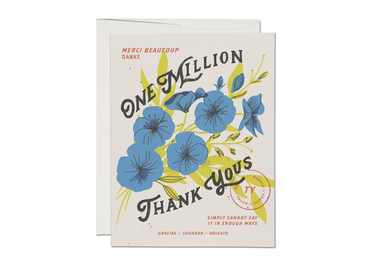 One Million thank you greeting card