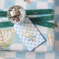 Blue checker print, menorah, Hanukkah, chic gift tag