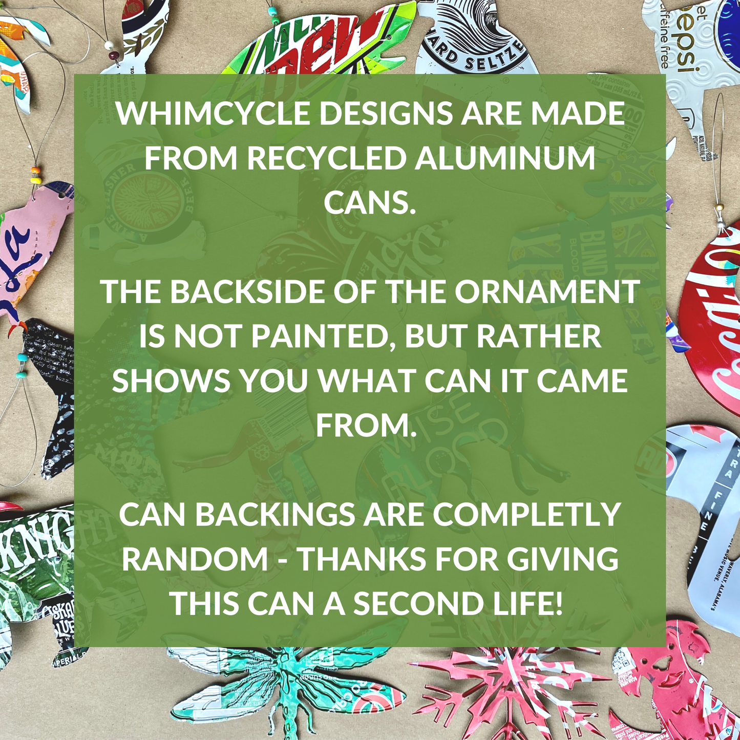 Manatee Ornament - Supports Clean Seas - Made from Cans!