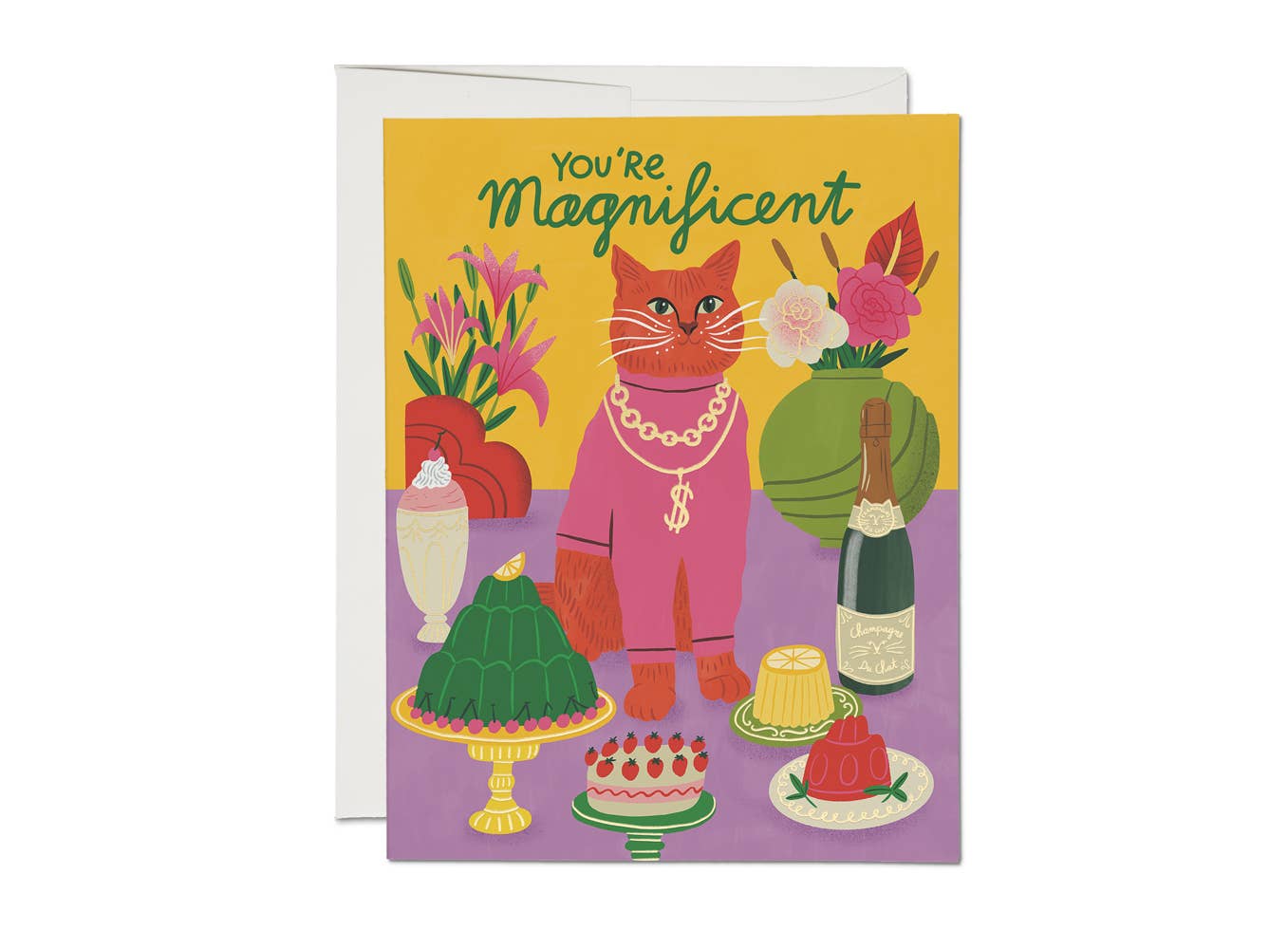 Magnificent Cat friendship greeting card