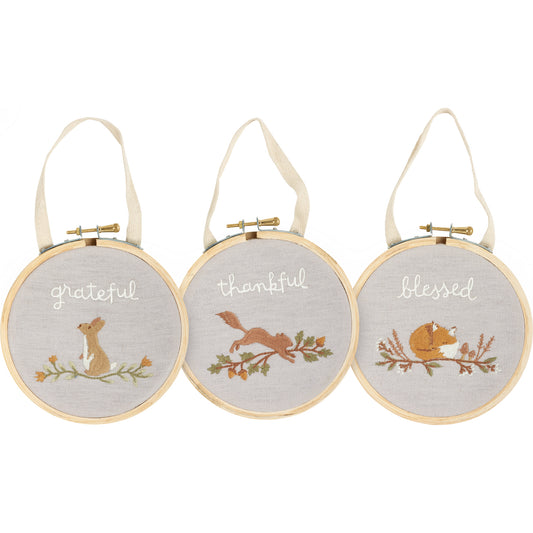 Autumn Fall Hoop Embroidery