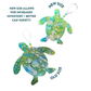 Swimming Sea Turtle Ornament- Upcycled Can - New Size