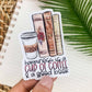 Happiness Is A Cup Of Coffee, Vinyl, Sticker, 3x3 inch