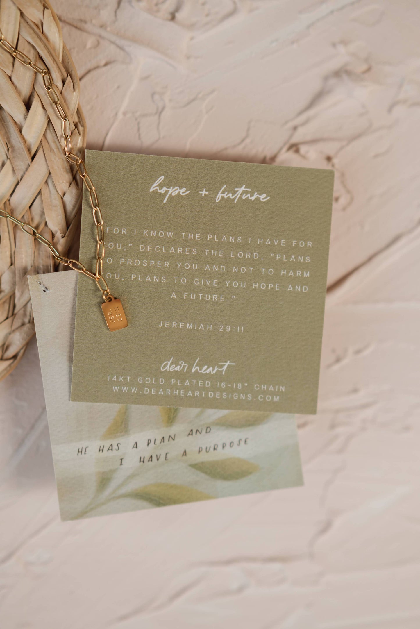 Hope + Future Mini Tag Necklace | Christian Jewelry