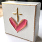 Heart & cross canvas | valentine easter mercy grace sacred