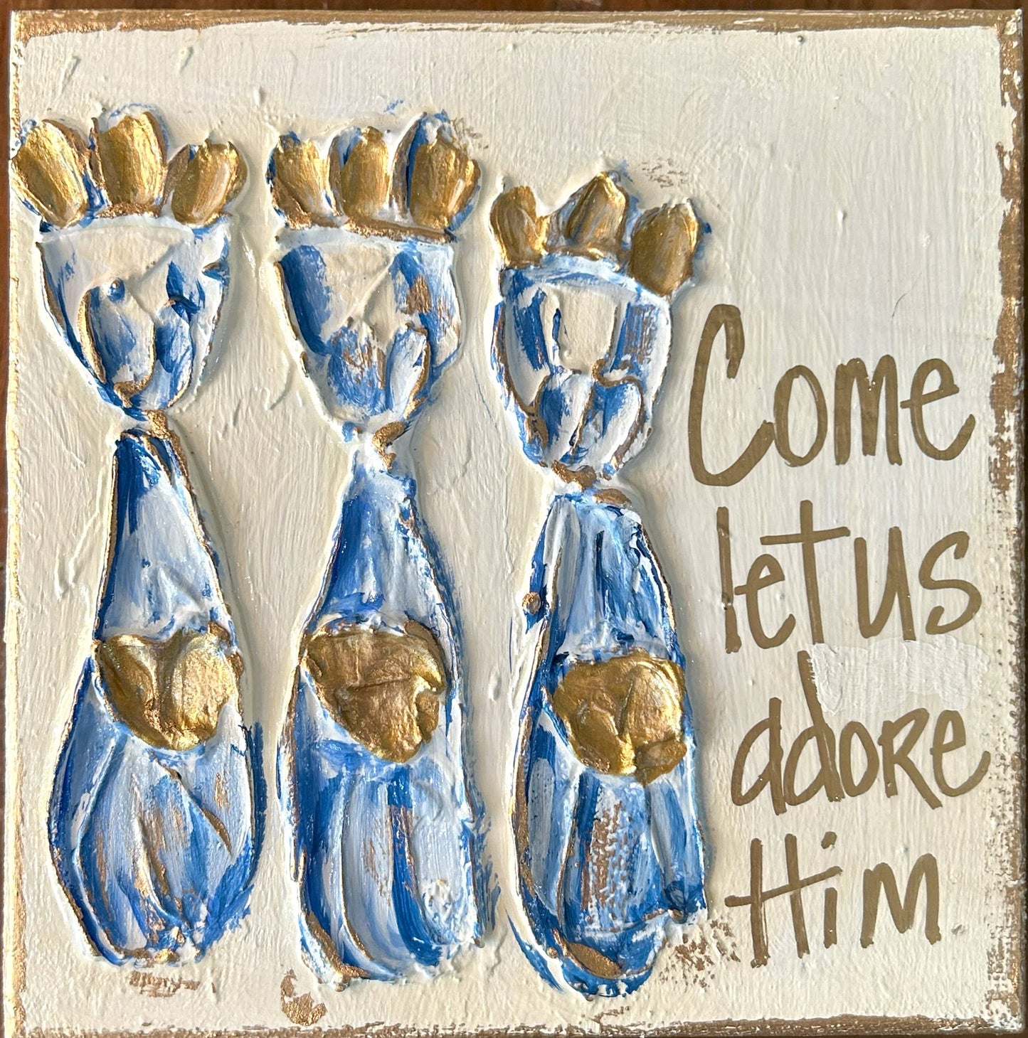 Three Kings Adore | Wise Men Magi Star Christmas holiday : Traditional jewel tones / Light skin / Wise men still seek Him.