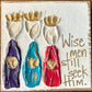 Three Kings Adore | Wise Men Magi Star Christmas holiday : Traditional jewel tones / Light skin / Wise men still seek Him.