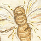 4x5 bee bumble honey floral botanical painted textured block