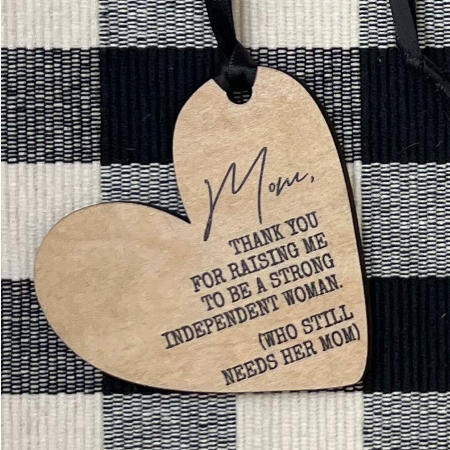 Mom Thank You Heart Mothers Day Gift Heart Ornament Gift Tag