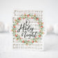 O Holy Night Hymn, Floral Clear, Vinyl Sticker, 3x3 in
