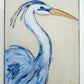 Blue Heron hand painted | coastal beach nautical