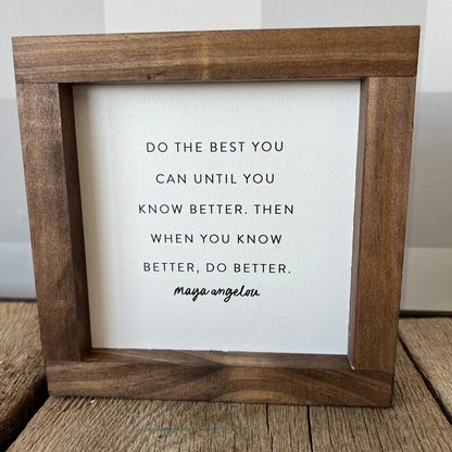 Do the Best You Can | Neutral Home Decor, Made in the USA