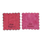 Cotton Terry Washcloths with embroidered saying and scapploiped edges, set of two