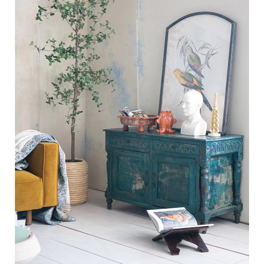 Wood Framed Glass Arched Wall Décor with Vintage Reproduction Image