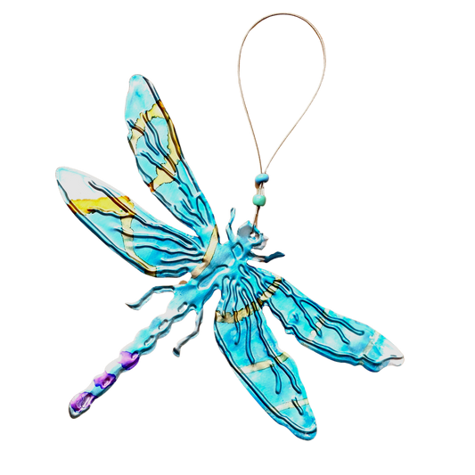 Dragonfly Ornament - Upcycled Aluminum