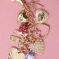 PORCELAIN BOWS HEARTS PEARL STRAWBERRY BAG CHARM | 80K008