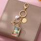 Flower and pearl Charm Key Chain Bag Charm | 80K103