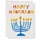 Happy Menorah holiday greeting card