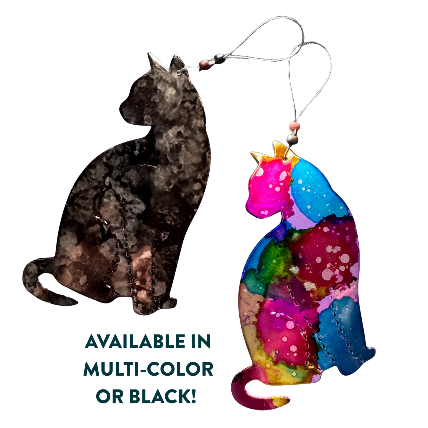 Cat Ornament - Aluminum Can Ornament - NEW - Kitty Ornament