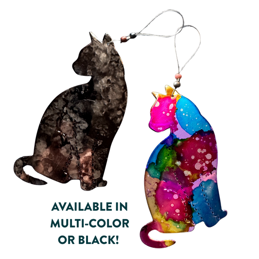 Cat Ornament - Aluminum Can Ornament - NEW - Kitty Ornament